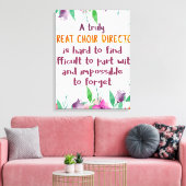 Choir Director Chorus lerares Appreciation Gift Canvas Afdruk (Insitu (Woonkamer))