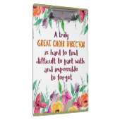 Choir Director Chorus lerares Appreciation Gift Klembord (Rechts)