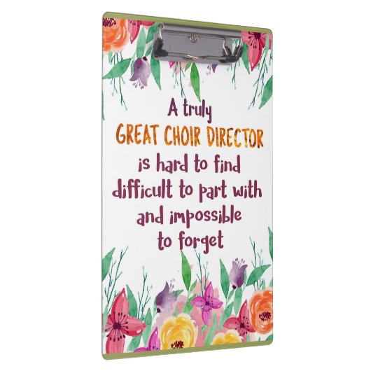 Choir Director Chorus lerares Appreciation Gift Klembord (Rechts)