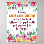 Choir Director Chorus lerares Appreciation Gift Poster (Voorkant)