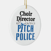 Choir Director Pitch Police Chorus Leader Keramisch Ornament (Rechts)