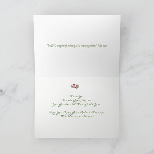 Choir Director Snowflake Feestdagen Kaart (Binnen)