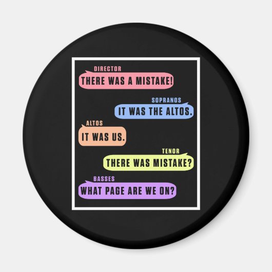 Choir Director Tenor Soprano Altos Basses Chorus G Magneet (Voorkant)