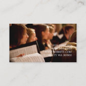 Choir Director Vocalist Music Instructor Teacher Visitekaartje (Achterkant)