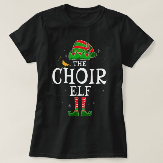 Choir Elf Group Matching Family KerstChurch S T-shirt (Design voorkant)
