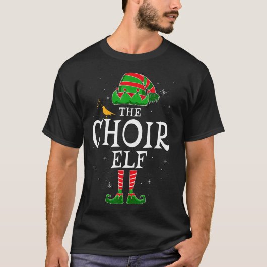 Choir Elf Group Matching Family KerstChurch S T-shirt (Voorkant)