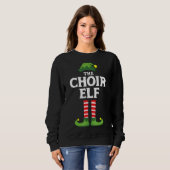 Choir Elf Matching Family Group Kerstmis Pajama Trui (Voorkant volledig)