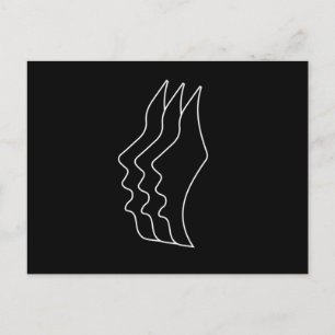 Choir Facial Profile Singing Chorus Choral Music G Briefkaart