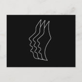 Choir Facial Profile Singing Chorus Choral Music G Briefkaart (Voorkant)