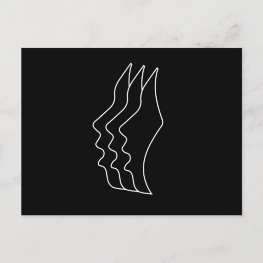 Choir Facial Profile Singing Chorus Choral Music G Briefkaart (Voorkant)