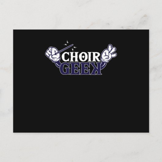 Choir Geek Chorus Choral Music Conductor Gift Briefkaart (Voorkant)