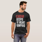 Choir houdt m'n hart pompend koor meisje t-shirt (Voorkant volledig)