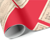 choir hymns sqrbll Kerstmis Cadeaupapier (Rol Hoek)