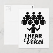 Choir ik hoor stemmen briefkaart (Voorkant / Achterkant)