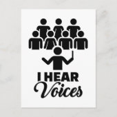 Choir ik hoor stemmen briefkaart (Voorkant)