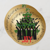 Choir in front of Christmas Tree Holiday Card Feestdagenkaart (Voorkant / Achterkant)