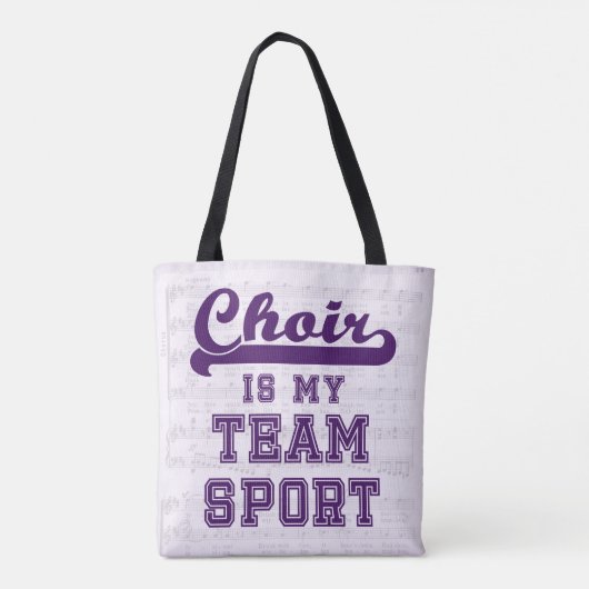 Choir is mijn teamsport tote bag (Achterkant)