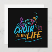 Choir Is My Life Singing Singer Band Musician Gift Kaart (Voorkant / Achterkant)