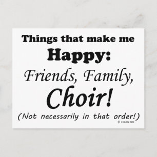 Choir maakt me gelukkig briefkaart