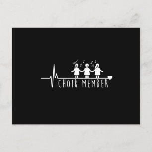 Choir Member Heartbeat Chorus Choral Muzieknoten G Briefkaart