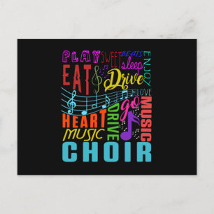 Choir Music Chorus Choral Music Conductor Gift Briefkaart