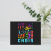 Choir Music Chorus Choral Music Conductor Gift Briefkaart (Staand voorkant)