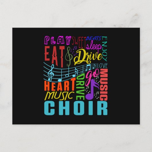 Choir Music Chorus Choral Music Conductor Gift Briefkaart (Voorkant)