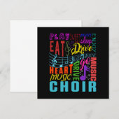 Choir Music Chorus Choral Music Conductor Gift Kaart (Voorkant / Achterkant)