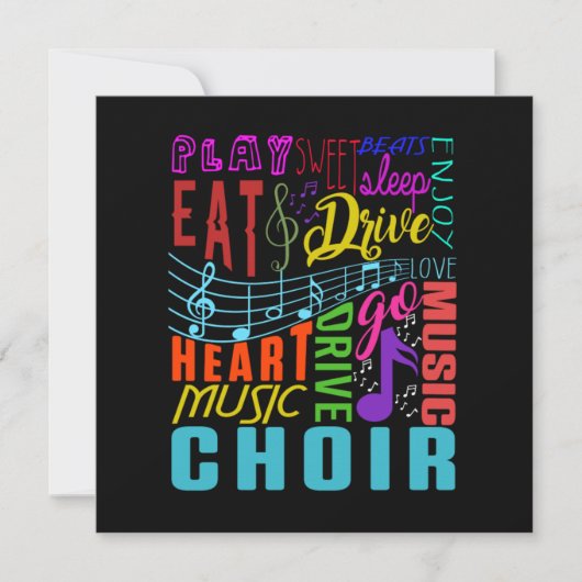 Choir Music Chorus Choral Music Conductor Gift Kaart (Voorkant)