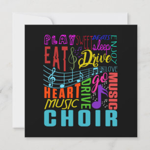 Choir Music Chorus Choral Music Conductor Gift Kaart