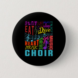 Choir Music Chorus Choral Music Conductor Gift Ronde Button 5,7 Cm