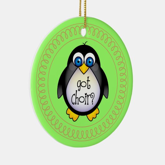 Choir Music Penguin Ornament Gift (Rechts)