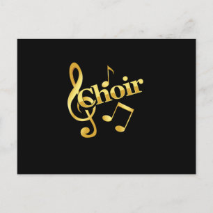 Choir Muzieknoten Clef Chorus Choral Music Gift Briefkaart