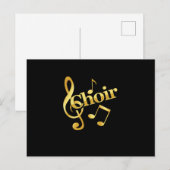 Choir Muzieknoten Clef Chorus Choral Music Gift Briefkaart (Voorkant / Achterkant)