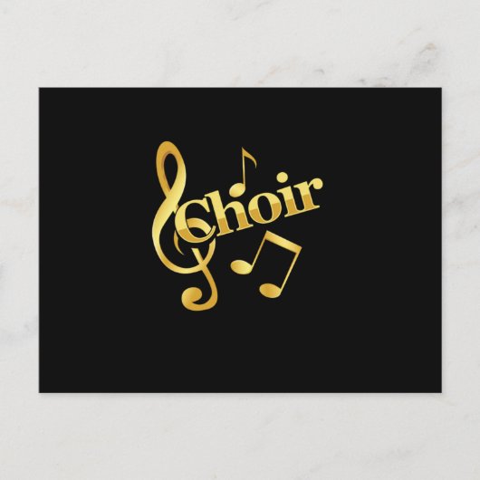 Choir Muzieknoten Clef Chorus Choral Music Gift Briefkaart (Voorkant)