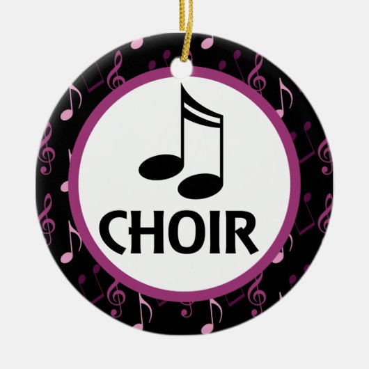Choir Muzieknoten Ornament Gift (Voorkant)