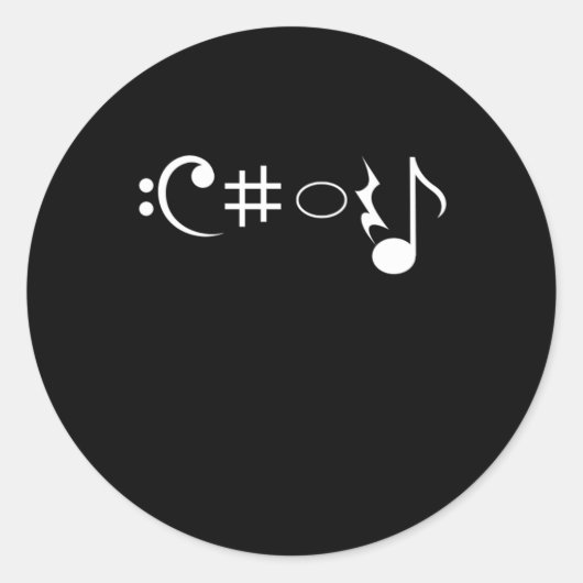Choir Muzieknoten Singer Singing Musician Gift Ronde Sticker (Voorkant)