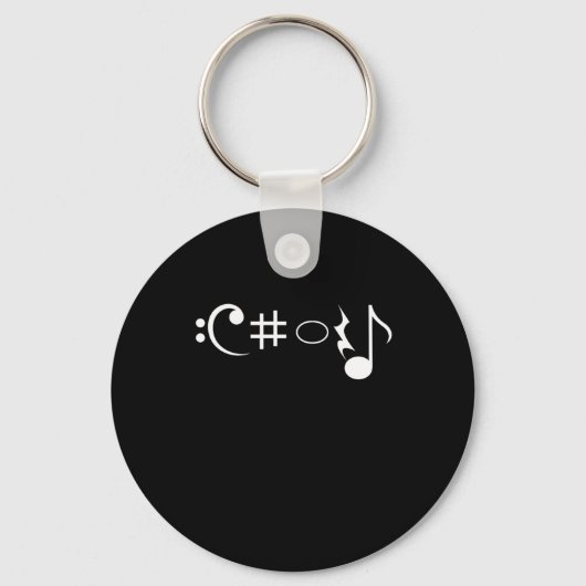 Choir Muzieknoten Singer Singing Musician Gift Sleutelhanger (Voorkant)