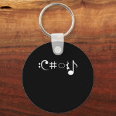 Choir Muzieknoten Singer Singing Musician Gift Sleutelhanger (Voorkant)