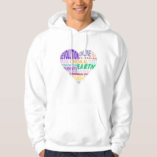 Choir of the Earth Word Cloud Colour Hoodie (Voorkant)