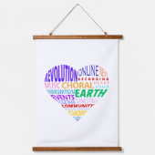 Choir of the Earth Word Cloud Hangend Wandkleed (Voorkant)