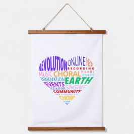 Choir of the Earth Word Cloud Hangend Wandkleed
