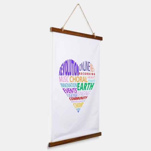 Choir of the Earth Word Cloud Hangend Wandkleed (Gebogen)