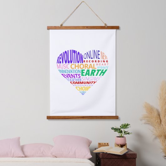 Choir of the Earth Word Cloud Hangend Wandkleed (Slaapkamer)