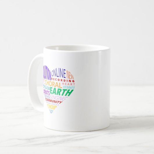 Choir of the Earth Word Cloud Koffiemok (Voorkant links)