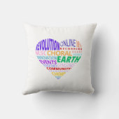 Choir of the Earth Word Cloud Kussen (Achterkant)