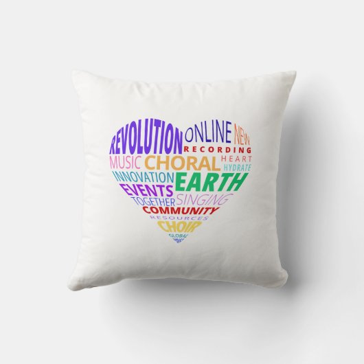 Choir of the Earth Word Cloud Kussen (Achterkant)