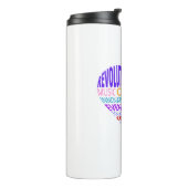 Choir of the Earth Word Cloud Thermosbeker (Gedraaid links)