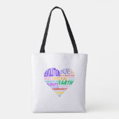 Choir of the Earth Word Cloud Tote Bag (Achterkant)