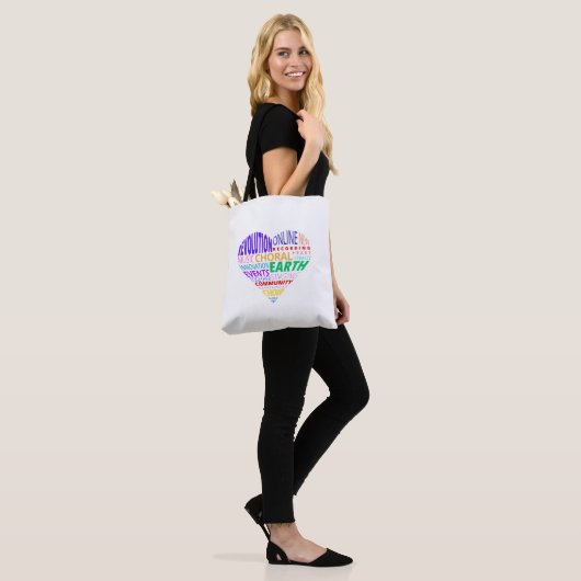 Choir of the Earth Word Cloud Tote Bag (Op model)